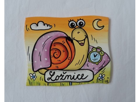 Cedulka na dveře-šnek-ložnice